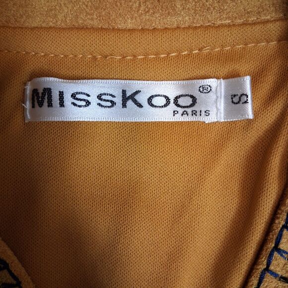 Faux Suede Jacket S Boho Sequin Western Festival Trendy By MISSKOO - Picture 6 of 11